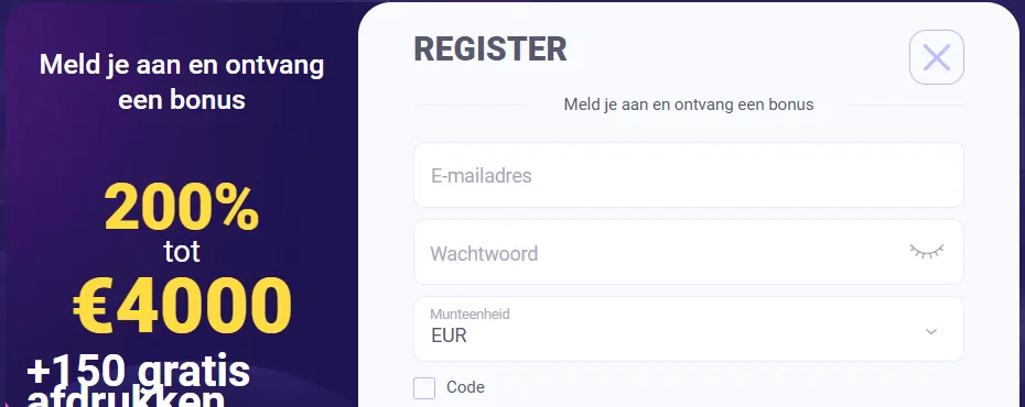 Registratie bij Pokobet Casino en account aanmaken